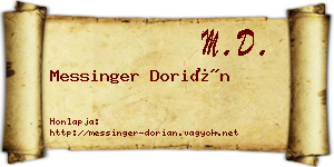 Messinger Dorián névjegykártya